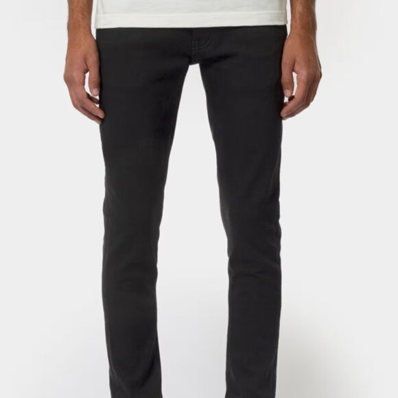 Nudie Jeans Ever Black Tight Terry Skinny Organic Cttn 33X28 Men's! Retail $185! - Picture 1 of 9